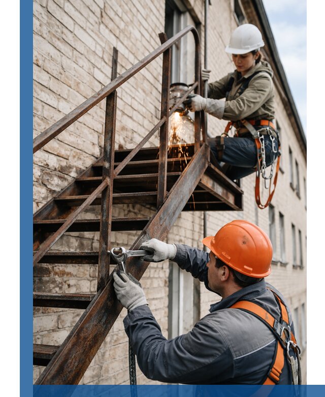 Ремонт и восстановление пожарных лестниц с выездом в Лесозаводске