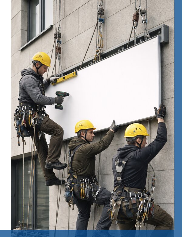 Монтаж рекламной вывески в Лесозаводске от 8270 р. | ВЫСОТНИК-Лсз