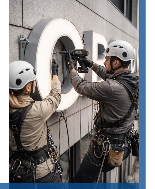 Монтаж световых букв в Лесозаводске от 3101 р. под ключ ВЫСОТНИК-Лсз