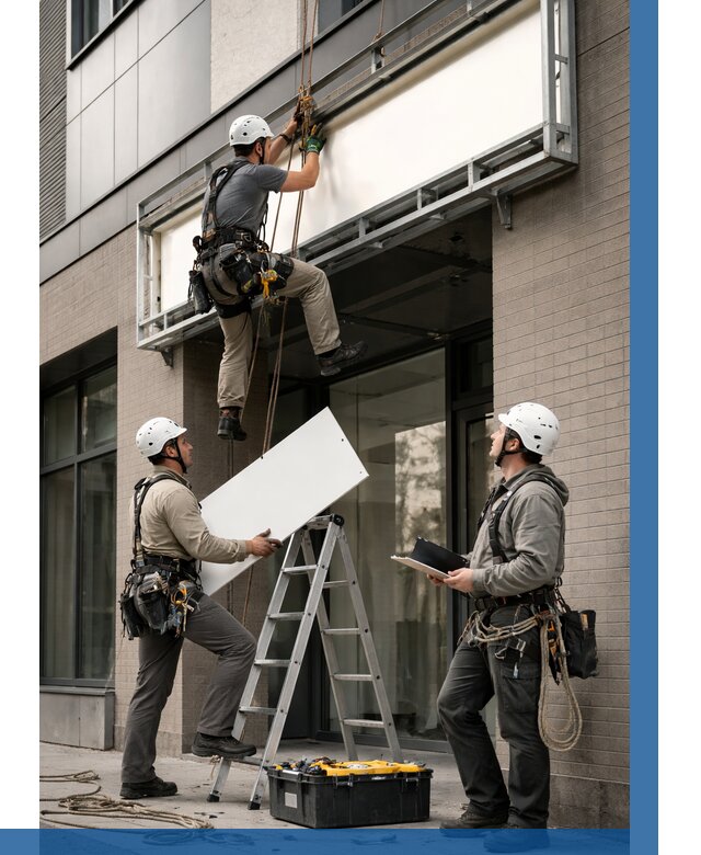 Монтаж светового короба в Лесозаводске от 6720 р. | ВЫСОТНИК-Лсз