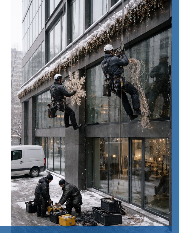 Демонтаж новогоднего оформления в Лесозаводске от 5686 р. | ВЫСОТНИК-Лсз