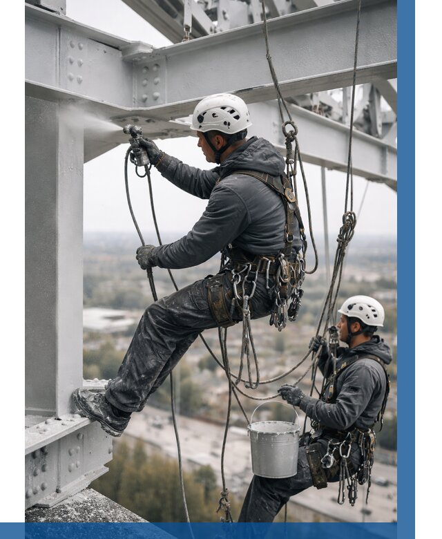 Покраска металлоконструкций на высоте в Лесозаводске 362 р |ВЫСОТНИК-Лсз