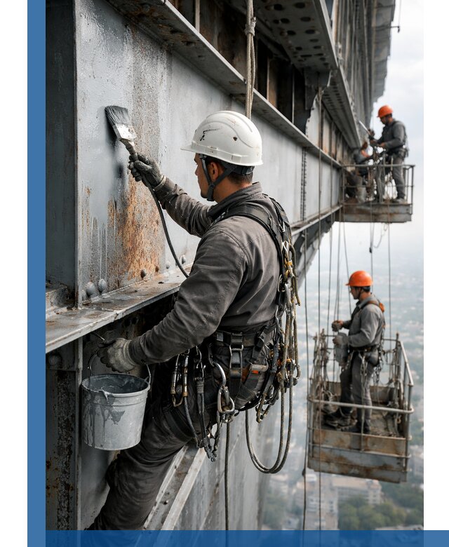 Покраска металлоконструкций на высоте в Лесозаводске профессионально