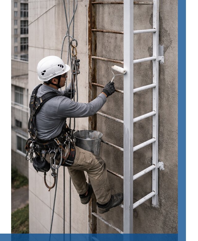 Покраска пожарных лестниц в Лесозаводске от 4652 р. | ВЫСОТНИК-Лсз