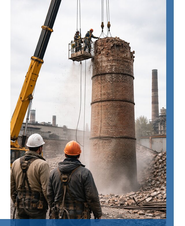 Демонтаж дымовой трубы в Лесозаводске от 93042 р. | ВЫСОТНИК-Лсз, смета