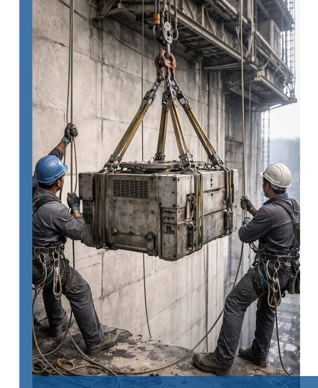 Такелажные работы на высоте, подъем и монтаж грузов в Лесозаводске