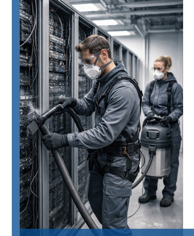 Обеспыливание серверной комнаты в Лесозаводске, профессиональная очистка