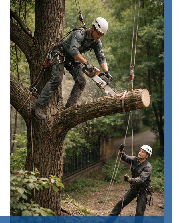 Спил деревьев альпинистами в Лесозаводске от 8270 р. | ВЫСОТНИК-Лсз