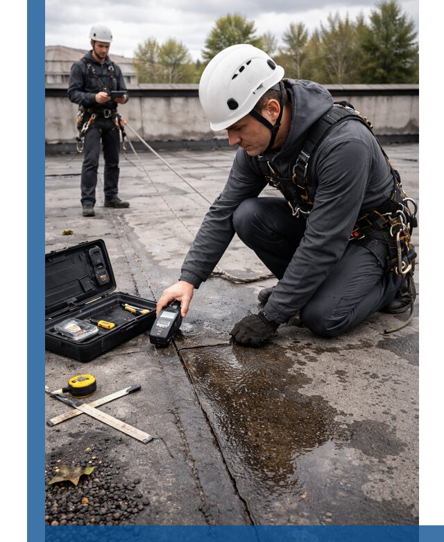 Обследование кровли на протечки и выявление дефектов в Лесозаводске