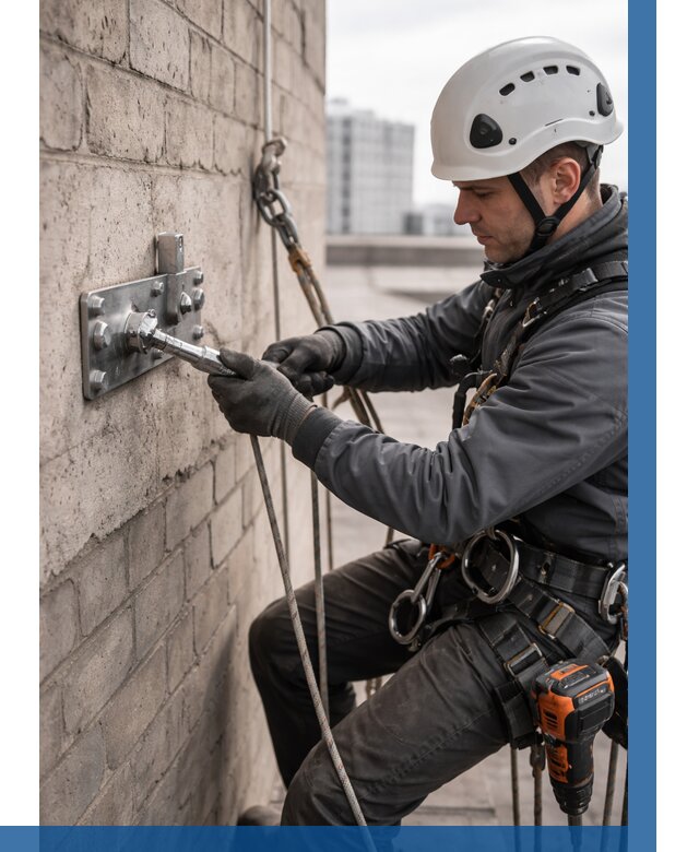 Установка анкерных точек в Лесозаводске от 3618 р. | ВЫСОТНИК-Лсз