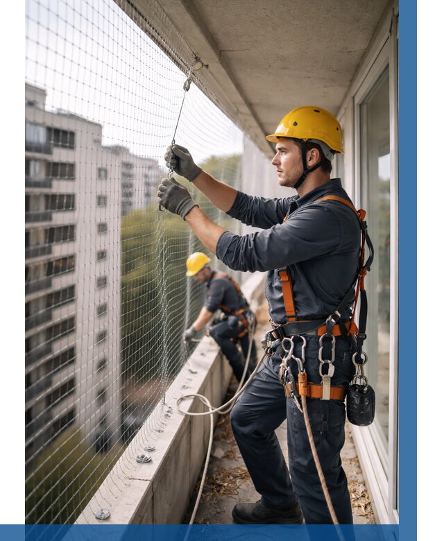 Монтаж сетки от птиц в Лесозаводске от 4652 р. | ВЫСОТНИК-Лсз