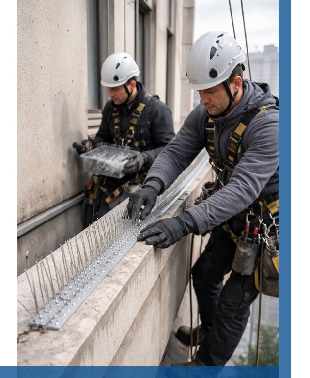 Установка шипов от птиц в Лесозаводске от 879 р. | ВЫСОТНИК-Лсз